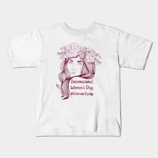 International Women's Day 2023, Embrace Equity Happy Women's Day Kids T-Shirt